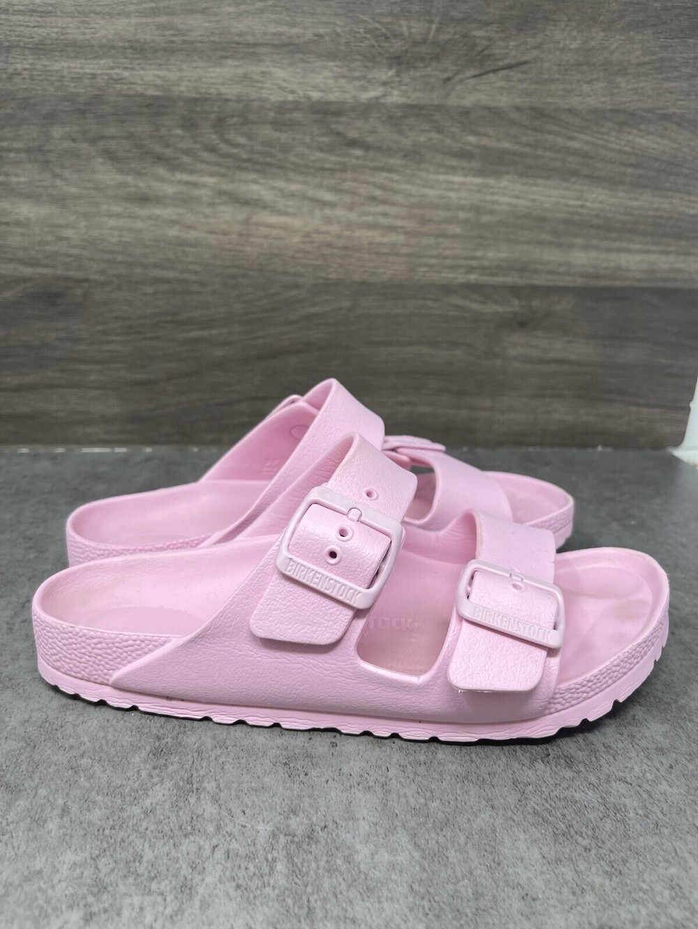 Birkenstock EVA Sandals Womens Size 6 (37) Pink Rubber Slide Slip On - Picture 5 of 8